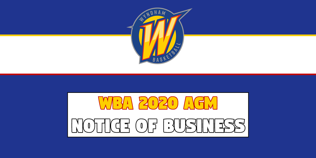 WBA 2020 AGM: Notice of Business